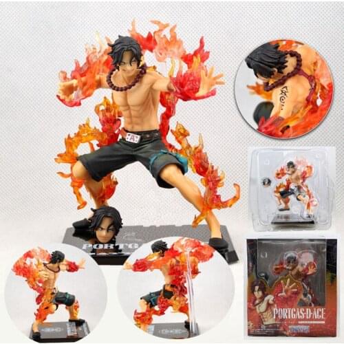 Anime One Piece Portgas D Ace Battle Ver. Fire Fist Ace PVC Action Figure Collection Model Toy 6" 14cm