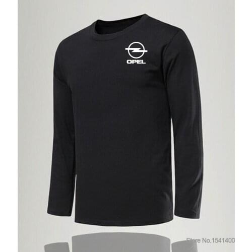 Brand Mens Cotton Long Sleeve Opel T-Shirt Spring Autumn Casual Mens O Neck T shirts Size S-3XL