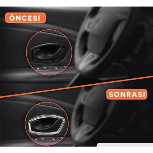 For Renault Captur Chrome Interior Door Handle 4 Piece 2010 And Above Design Modified Accessories Free Shipping Spare parts Auto tunnıng