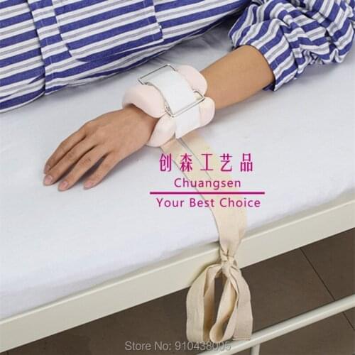 1 Pair Breathable Safety Wrist Ankle Foot Restraint Band For Hospital Patient Fixation Support Brace,Health Care Constraint Belt