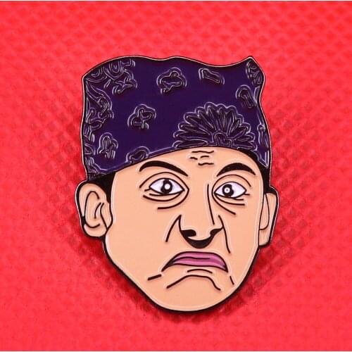Prison Mike enamel pin Michael Scott brooch The Office badge celebrity jewelry gift funny men shirts jacket accessory