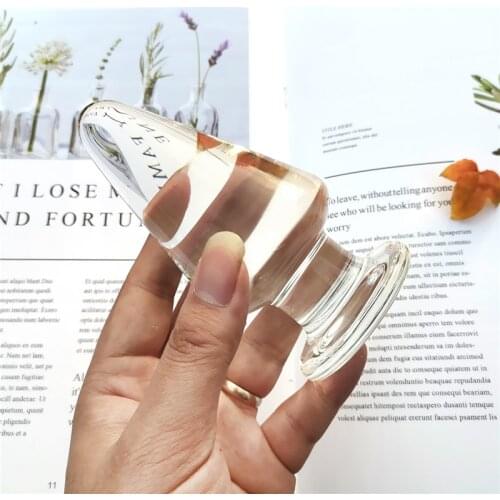 Crystal Glass Butt Plug 60mm Dilatador Anal Glass Dildo Anal Balls Glass Anal Large Butt Plugs Adult Sex Toys For Women Men