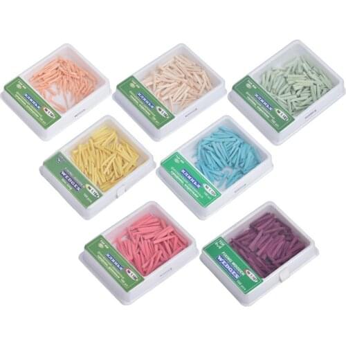 100pcs Dental Wooden Wedges 1.181 Interdental Contoured Dental Wedges Nonexpansion With Water Original Russia Imported Dentistry
