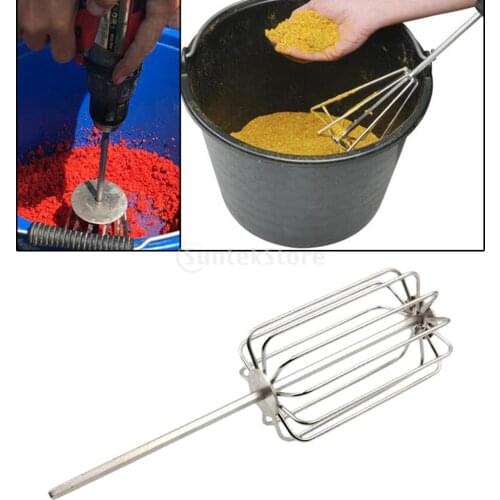 Sturdy Groundbait Mixer Bait Mixing Carp Fishing Tackles Lures Stainless Steel Baits Crusher Groundbait Whisk 11 Blade Accessory