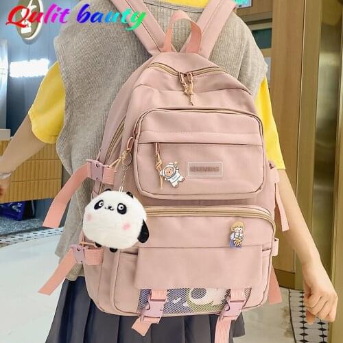 Fashion Girls Bookbag Backpacks for School Teenagers High Capacity Laptop Backpack Kawaii Student School Bag Leisure Travel Sac