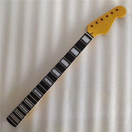 New Maple Electric Guitar neck 22 frets Rosewood Fretboard parts yellow