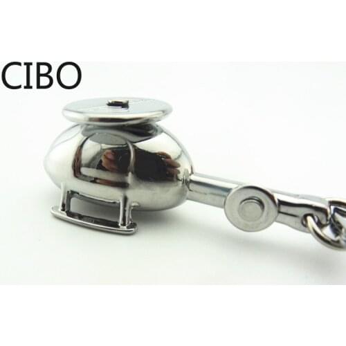 2019 New Airplane Pendant Key Chains Silver Plated Helicopter Aircraft Keychain Key Chain Key Ring Key Holder Keyrings