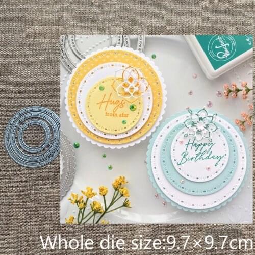 New Design Craft Metal stencil mold Cutting Dies FOLK EDGE CIRCLE decoration scrapbook die cuts Album Paper Card Craft Embossing