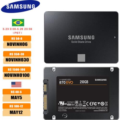 Original SAMSUNG SSD 870 EVO 250GB 500GB Internal Solid State Disk HDD Hard Drive SATA 2.5 250 GB 1TB 2TB Inch Desktop PC Laptop