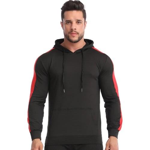Autumn Winter New Comprehensive Training Sweater Plush Hoodies Mens Outdoor Fitness Running Hooded Sportswear