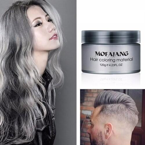 Salon Hair Styling Pomade Silver Ash Grandma Grey Hair Color Waxes Temporary Disposable Hair Dye Coloring Mud Cream Women/Men