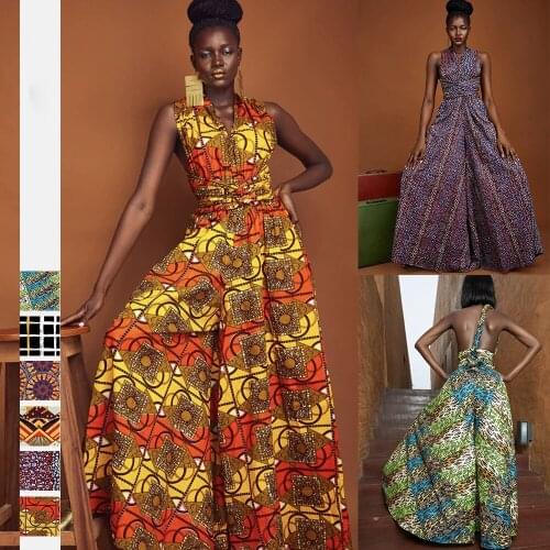 Latest Nigerian Clothes Wax Hollandais Africain 2021 High Quality Traditional Ethnic Party Maxi Dress