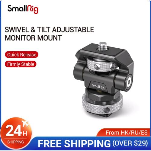 SmallRig Swivel and Tilt Adjustable Monitor Mount with Cold Shoe Mount For SmallHD/Atomos/Blackmagic Monitor/Screen Mount -2905