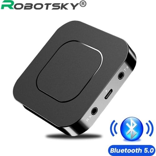 2in1 Bluetooth 5.0 Receiver and Transmitter Wireless Audio Adapter Music Stereo USB Adapter 3.5MM AUX Jack For Speaker TV Car PC