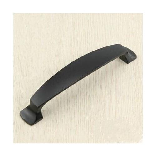 Kitchen cabinet handle pull 5" balck drawer dresser cupboard door pull knob 128mm modern simple black furniture decorate handles