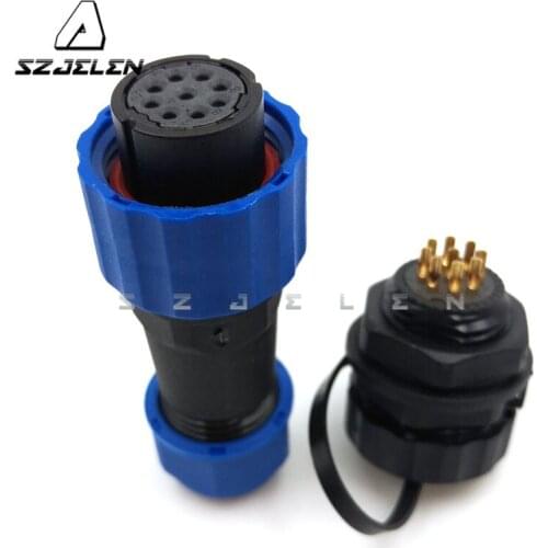 SD16TP-ZM , waterproof Aviation Connector 9 pin Plug socket, IP67, LED Power cable connector, Industrial connector