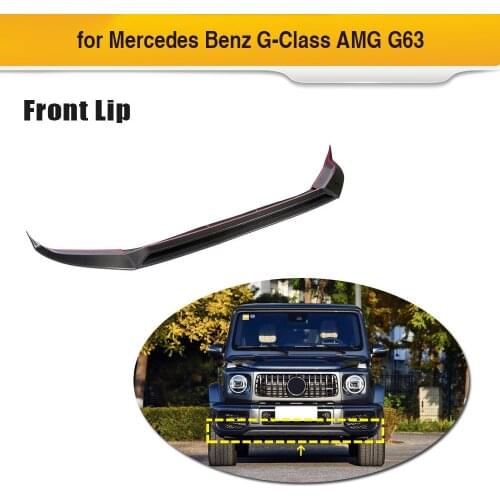 For G63 AMG Front Bumper Lip Spoiler For Mercedes-Benz G Class G63 AMG 2019 Carbon Fiber Front Bumper Lip Splitters