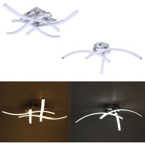 LED Ceiling Light 2/3/4 Lights Energy Saving Living Room Bedroom Lamp Warm/white Ceiling Light 12/18/24W Lamp Ceiling Chandelier