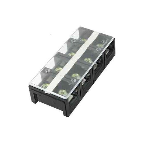 TC-1504 600V 150A 4P Dual Rows Barrier Block Screw Terminal Strip