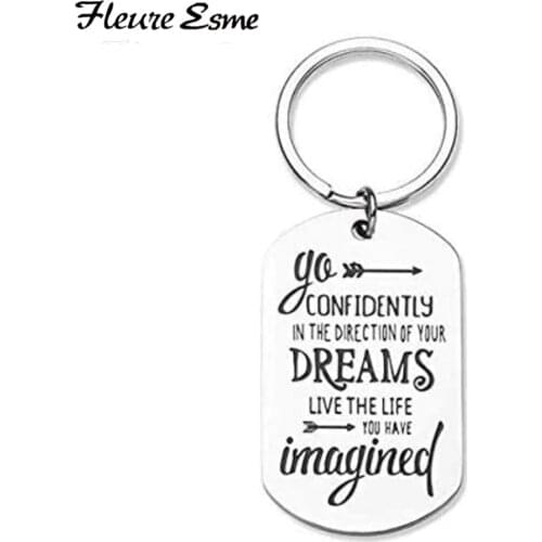Inspirational Gifts Keychain Back To School Gifts for Son Daughter Pendant First Day of School Gifts for Teen Boys Girls Friends