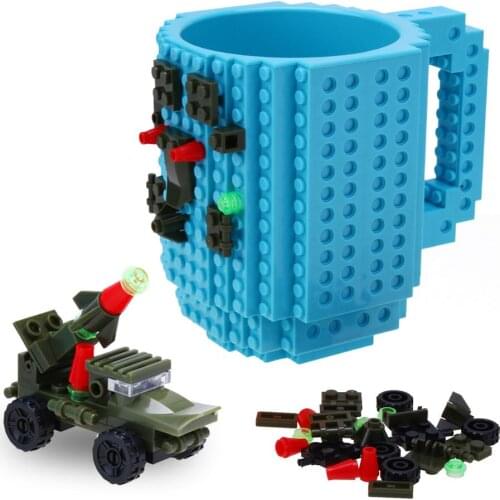 350ml Creative DIY Cup Coffee Cup Block Puzzle Mug Build-On Brick Mug Type Building Blocks Tea Cup DIY Block Puzzle Drinkware