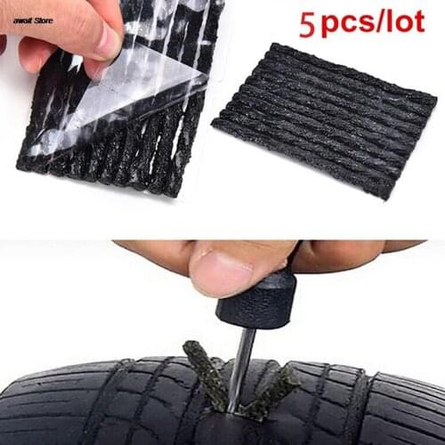 5Pcs Auto Motorcycle Tubeless Tire Tyre Puncture Plug Seal Repair Tool Kit Car Tubeless Puncture Tire Repair Strip