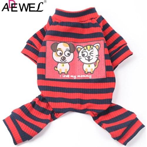 ADEWEL Autumn And Winter Cartoon Round Neck Plus Size Dog Clothes Honden Kleding Elasticity Base Pijama Perro Dog Jumpsuit 2XL