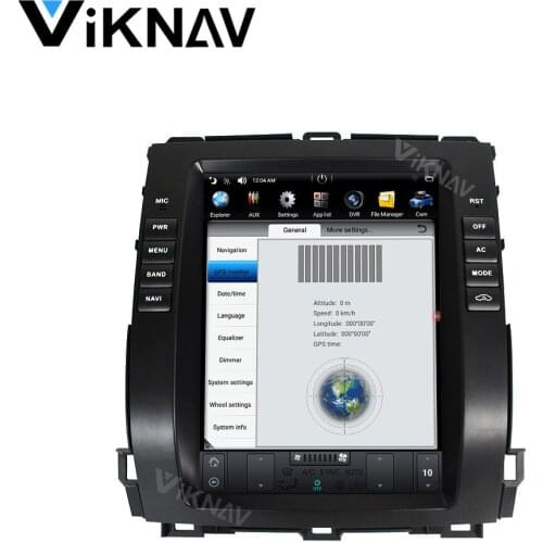 Car GPS navi 10.4 inch auto radio stereo for-Toyota Land Cruiser Prado 2002-2009 android DVD multimedia player vertical screen