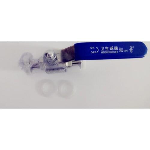 Free Shipping 3/8"(12.7mm)OD25.5 With Silicone Gasket 2Pcs Sanitary Stainless Steel Sanitary Tri-clamp Ball Valve SS304