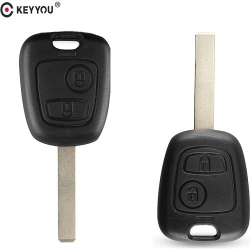 KEYYOU Car Key Shell Fob Cover 2 Button Remote Blank Cover Case For Citroen C1 C2 C3 C4 XSARA Picasso HU83/ VA2/No Blade