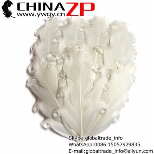CHINAZP Factory 50pcs/lot Good Quality Dyed Ivory Nagorie Curly Feather Flower Pad DIY Baby Girl Headbands