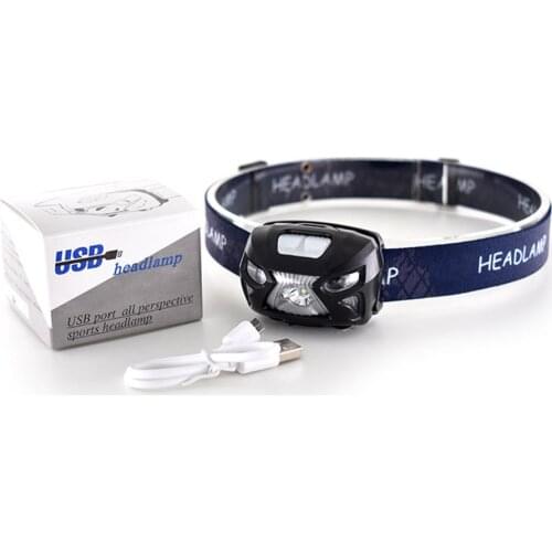 1200mAh Powerfull Headlamp LED Light Infrared Sensor Control Waterproof Flashlight Camping Torch Light Lamp With USB Charging