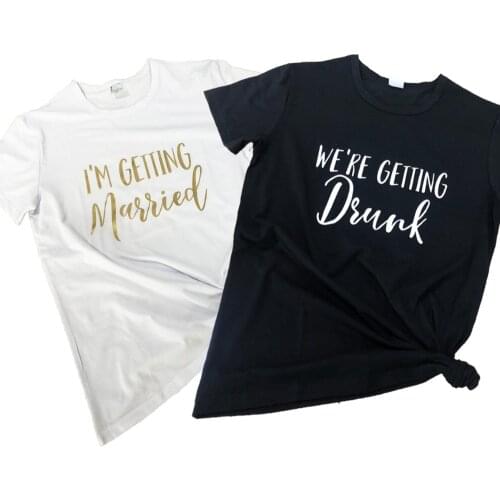 Getting Married Drunk Grunge T-Shirt Bachelorette Party Graphic Tee Bridesmaid Wedding Party Grunge Vintage Married gift shirts