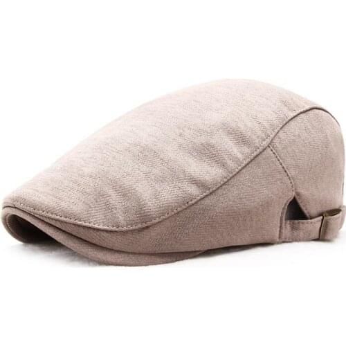 Peaked cap mens autumn and winter beret womens wild casual painter hat British simple forward hat