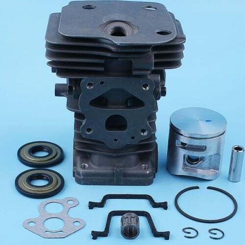 44mm Cylinder Piston Gasket Crank Seal Kit For Husqvarna 450 Rancher 445 445e Chainsaw Nikasil Plated Needle Bearing Spare Parts