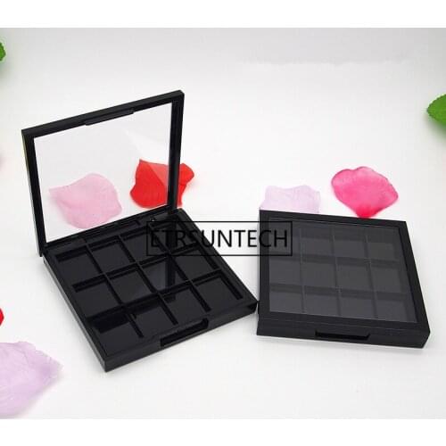 Cosmetic Packing Empty 12 Square Grids Eyeshadow Lipstick Powder Box Case F1522