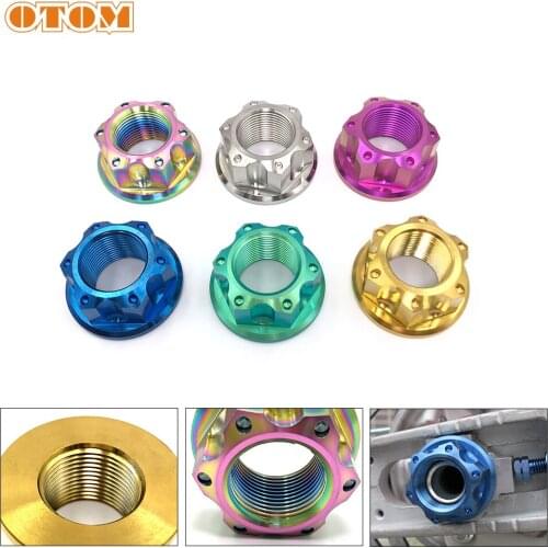 OTOM Motorcycle M22 Rear Axle Nut Titanium Alloy Colorful Motocross Screw Bolt Fastener For HONDA CRF250 450 KAWASAKI KXF250 450