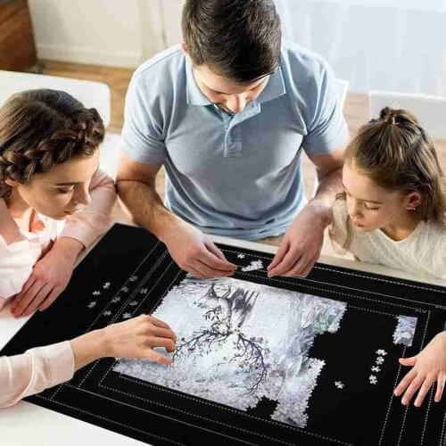 Portable Puzzle Pad Accessories Toy Travel Storage Bag Puzzle Storage Roll Up Mat Jigsaw Roll Felt Mat Play Mat for up 2000pcs