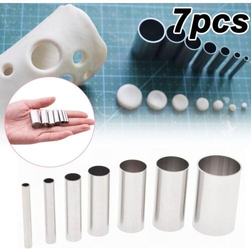 7-Piece Round Shape Clay Cutter Indentation Circle Shape Cutters Mold Ceramics Dotting Tools DIY tool Polymer Clay Ceramics
