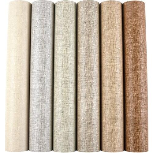Modern Simple Plain Imitation Linen Straw Wallpaper Striped Japanese Retro Living Room Bedroom Engineering Wallpaper