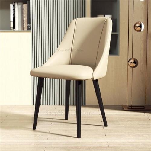 Modern Minimalist Dining Chair Home Dining Chair European-style Light Luxury Single Backrest Leisure Desk Chair Bedroom Makeup C