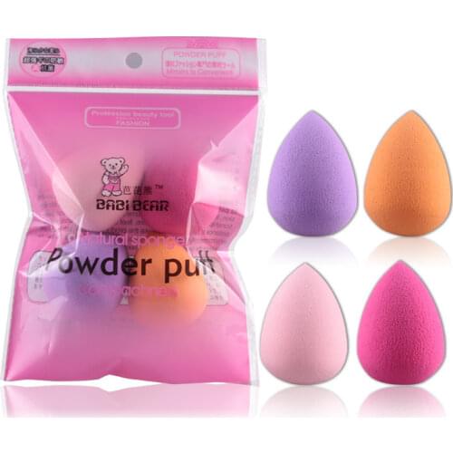 Makeup Sponge 4PCS/Pack Makeup Beauty Foundation Buffer Puff Set Dry And Wet Sponge Powder Puff Esponja Maquillaje kosmetyki