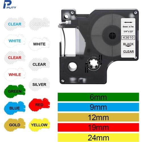 10 Pecs 24mm Thermal Transfer Ribbon Cassettes Compatible for Label Tapes For Dymo Label Printers