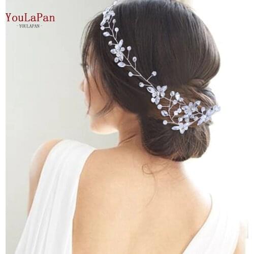 TOPQUEEN HP142 Wedding Diadem Hair Bride Embellishment Wedding Hair Ornaments Rhinestone Headband Sliver Hair Accessories