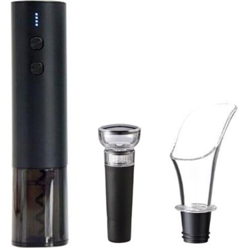 USB Rechargeable Electric Wine Opener Automatic Corkscrew Rechargeable Electric Bottle Opener Set