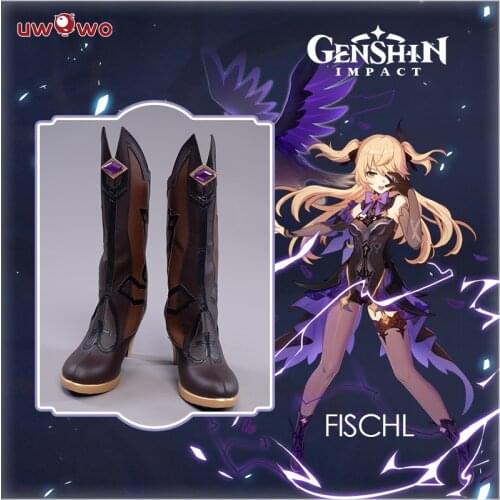 UWOWO Game Genshin Impact Fischl Shoes Cosplay Boots Prinzessin der Verurteilung Cosplay Shoe Foots