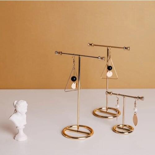 High Quality Golden Metal Earring Display Stand Jewelry Earring Storage Rack