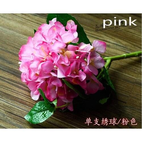 Upscale white Artificial Silk Hydrangea Flowers For Wedding Home Party Decoration Supplies 7 color
