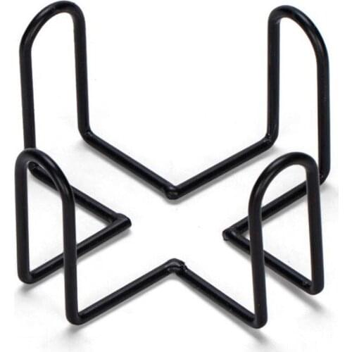 Iron Rack Coasters Holder Black Durable And Sturdy 11.5x6cm / 11.2x6.3cm Metal Storage Container Home DIY Tableware Decoration