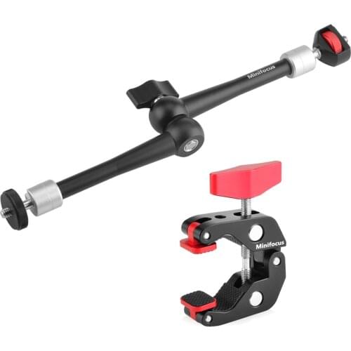 11inch Adjustable Articulating Friction Magic Arm Large Super Clamp for DSLR Camera Rig Vlog Video LED Lights Flash Monitor Cage